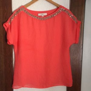 Loft orange top